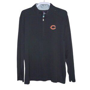 MAJESTIC Cool Base black polyester pullover CHICAGO BEARS NFL logo men's size XL